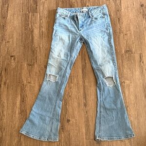 Free People Ripped Flare Jeans
